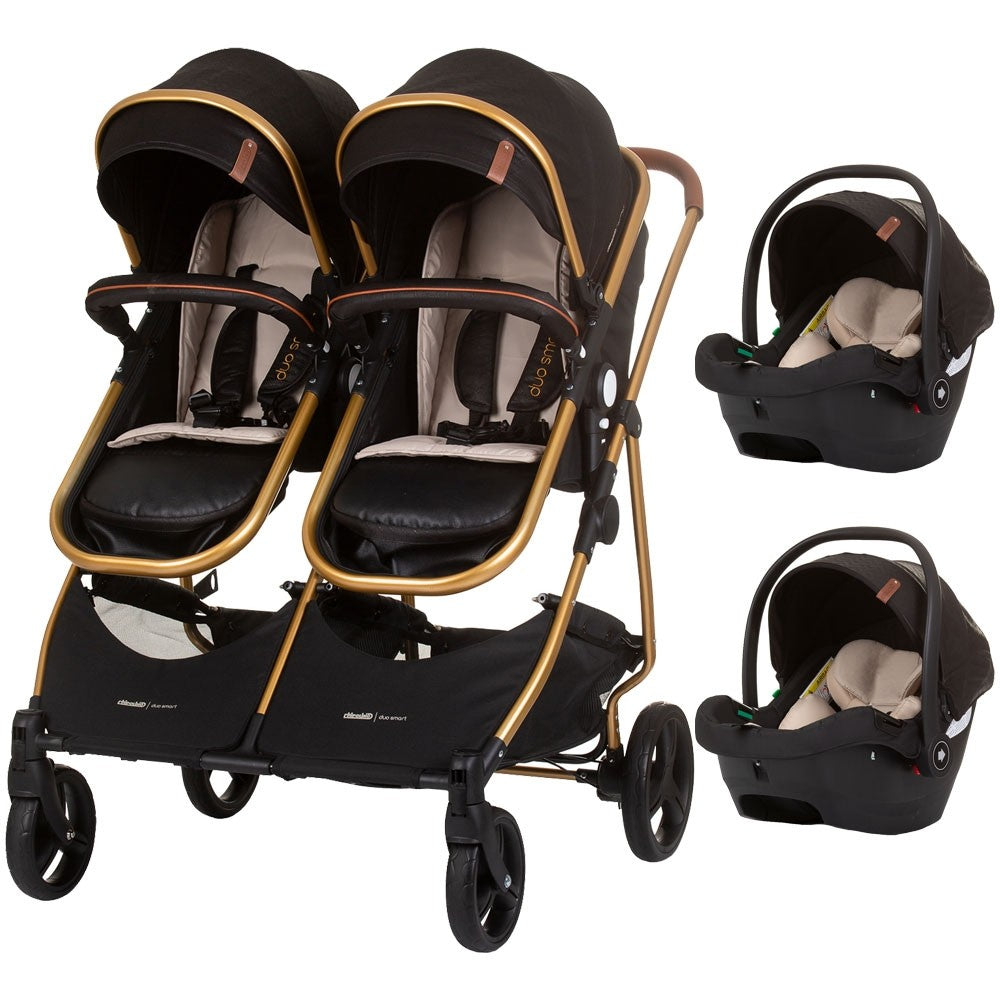 Chipolino carucior gemeni 3in1 Duo Smart 0m+, Obsidian gold Imagine principală a produsului