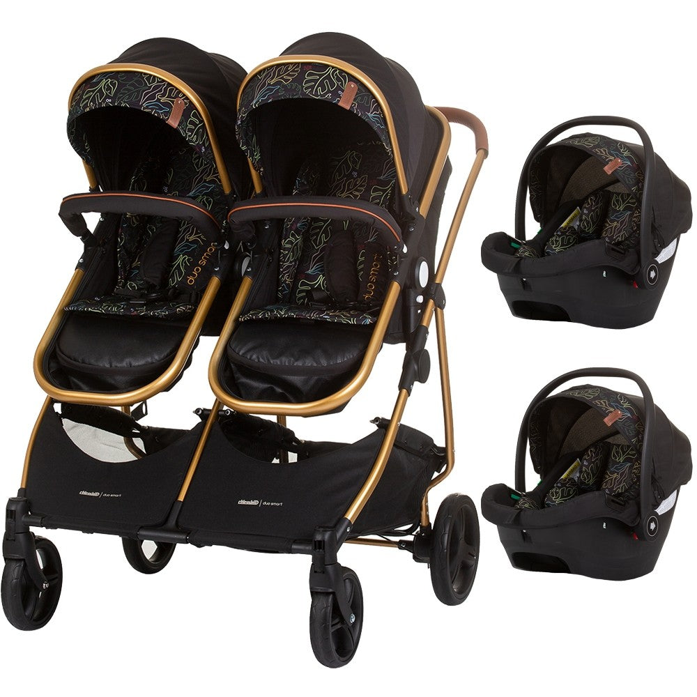Chipolino carucior gemeni 3in1 Duo Smart 0m+, Obsidian leaves Imagine principală a produsului