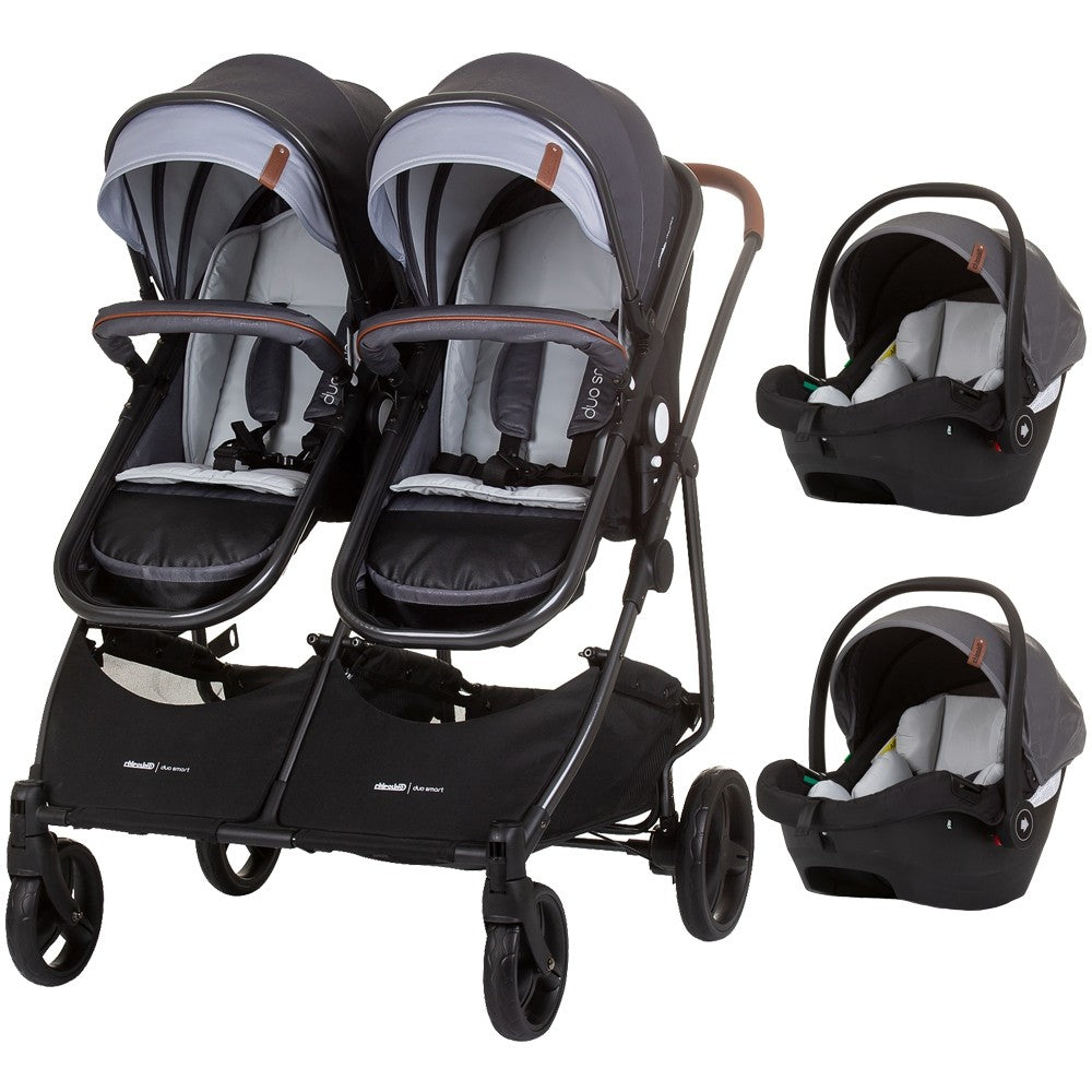 Chipolino carucior gemeni 3in1 Duo Smart 0m+, Silver grey Imagine principală a produsului