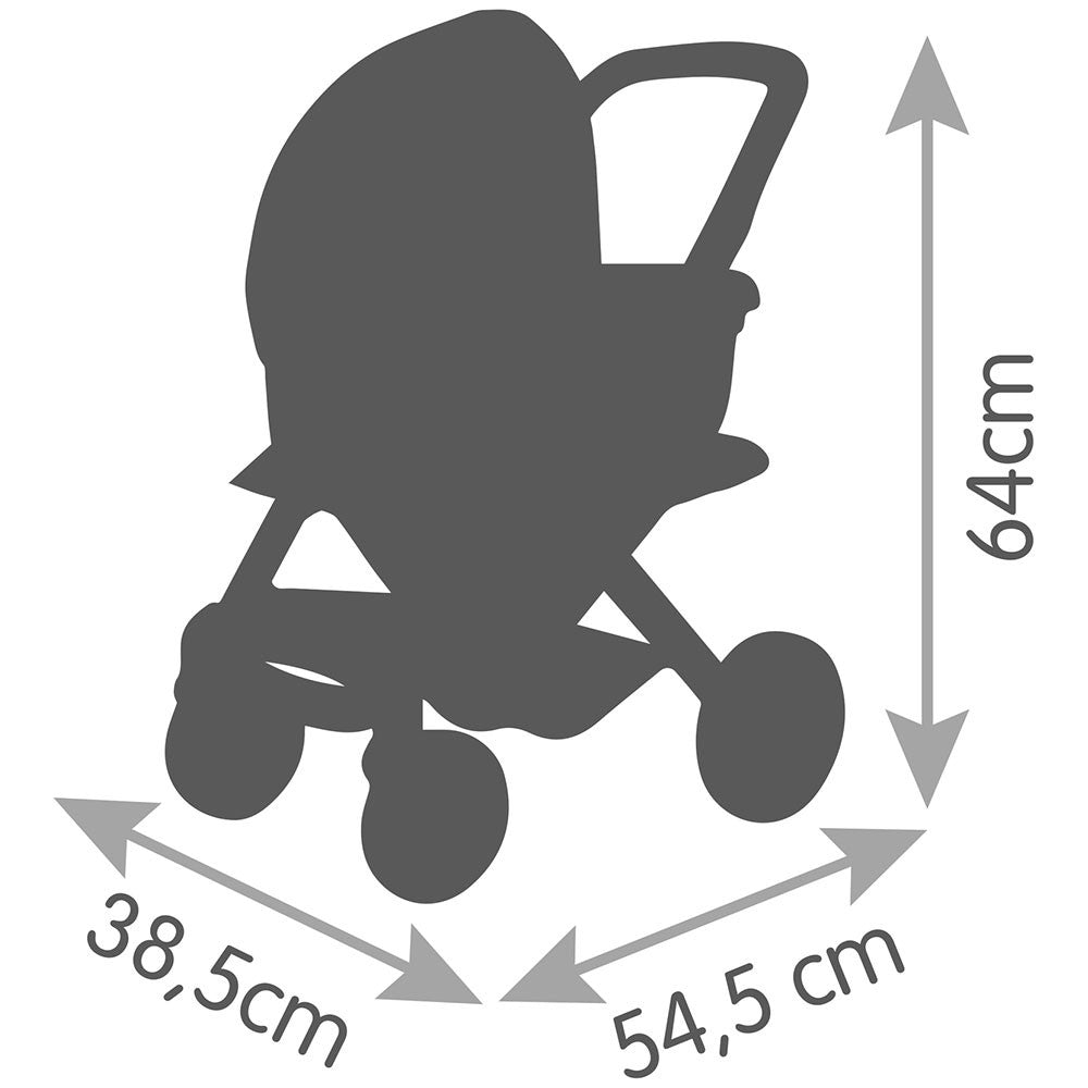 Smoby carucior pentru papusi 3in1 Maxi Cosi 3 ani+ Albastrui