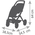 Smoby jucarie carucior pentru papusi Maxi Cosi Twin 3 ani+ Albastru