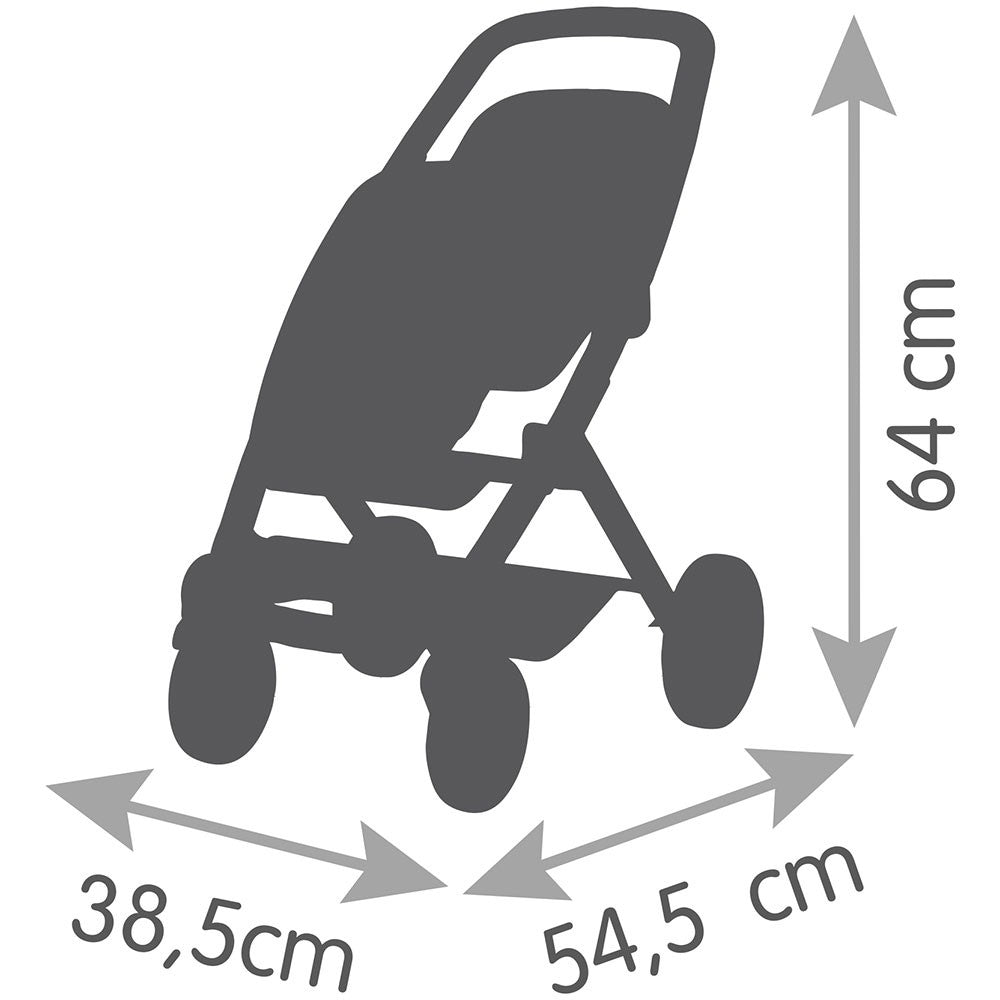 Smoby jucarie carucior pentru papusi Maxi Cosi Twin 3 ani+ Albastru