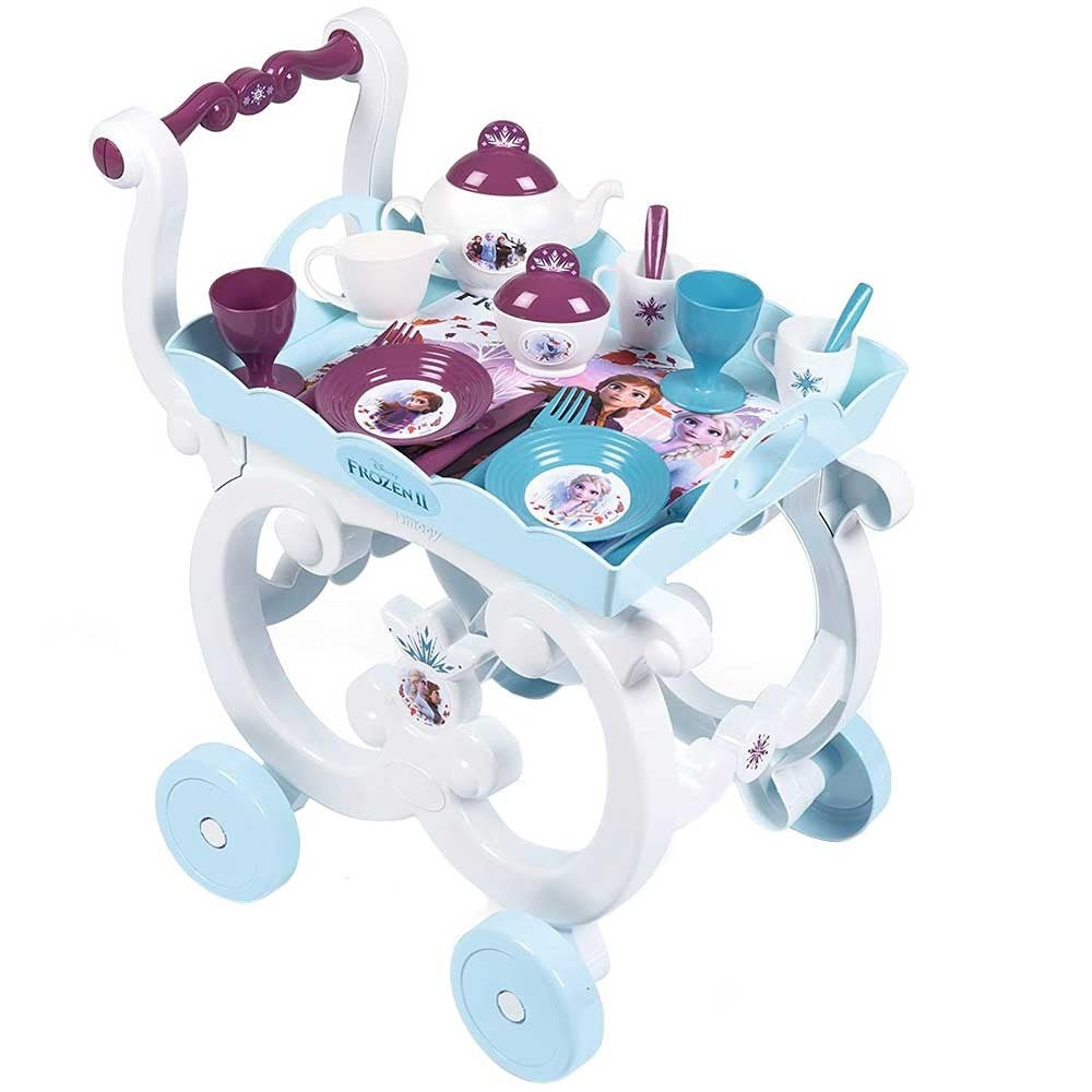 Smoby Carucior servire ceai Frozen 2 XL cu 17 accesorii 3 ani+