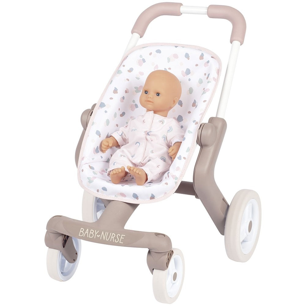 Smoby carucior sport pentru papusi Baby Nurse Poussette Pop 18m+ Crem Imagine principală a produsului