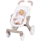 Smoby carucior sport pentru papusi Baby Nurse Poussette Pop 18m+ Crem