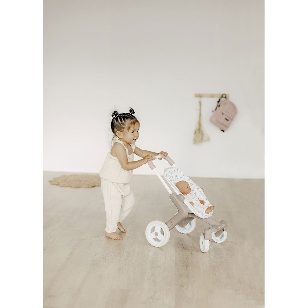 Smoby carucior sport pentru papusi Baby Nurse Poussette Pop 18m+ Crem