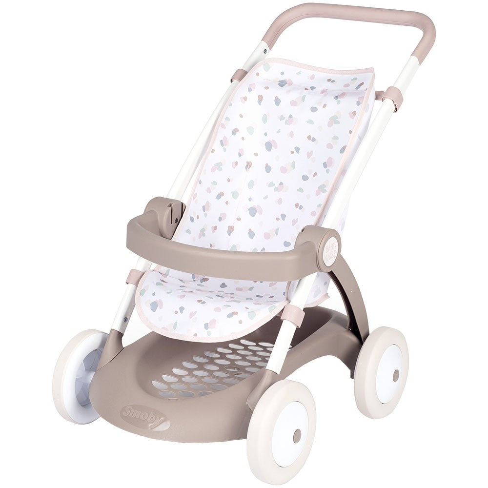 Smoby carucior sport pentru papusi Baby Nurse Poussette 18m+ Crem Imagine principală a produsului