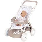 Smoby carucior sport pentru papusi Baby Nurse Poussette 18m+ Crem