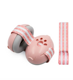 Casti antifonice pentru bebelusi 0-36 luni Roz cu labute