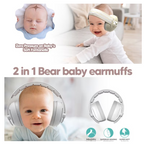 Casti antifonice pentru bebelusi 0-48 luni Gri cu urs polar