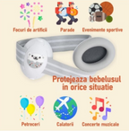Casti antifonice pentru bebelusi 0-48 luni Gri cu urs polar