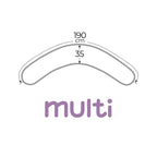 Ceba Baby perna de alaptat multifunctionala Physio Multi 190 cm Muselina Small Twigs
