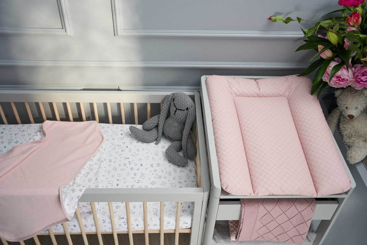 Ceba Baby saltea de infasat moale 50x70 cm Simple CARO Pink