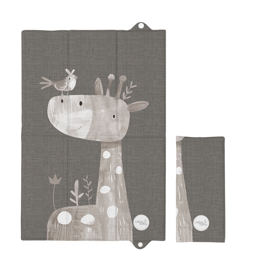 Ceba Baby saltea de infasat pentru calatorie 40x60 cm Basic Friendly Giraffe