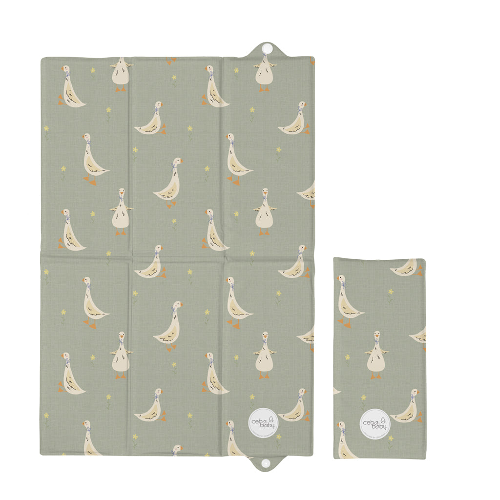 Ceba Baby saltea de infasat pentru calatorie 40x60 cm Basic Little Ducks