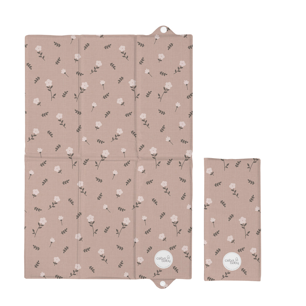 Ceba Baby saltea de infasat pentru calatorie 40x60 cm Basic Petite Blossoms