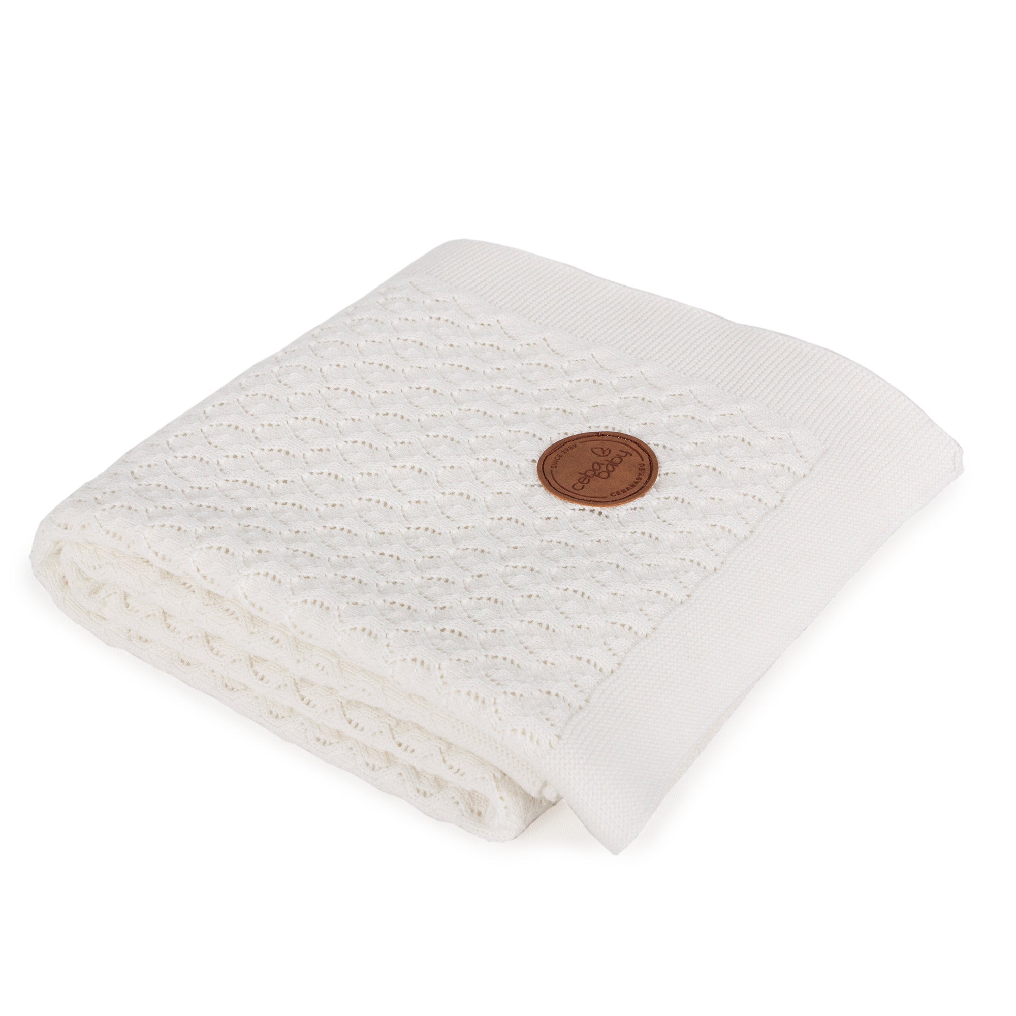 Ceba Baby patura bebelusi 90x90 cm 0m+ Fale Caramel 01