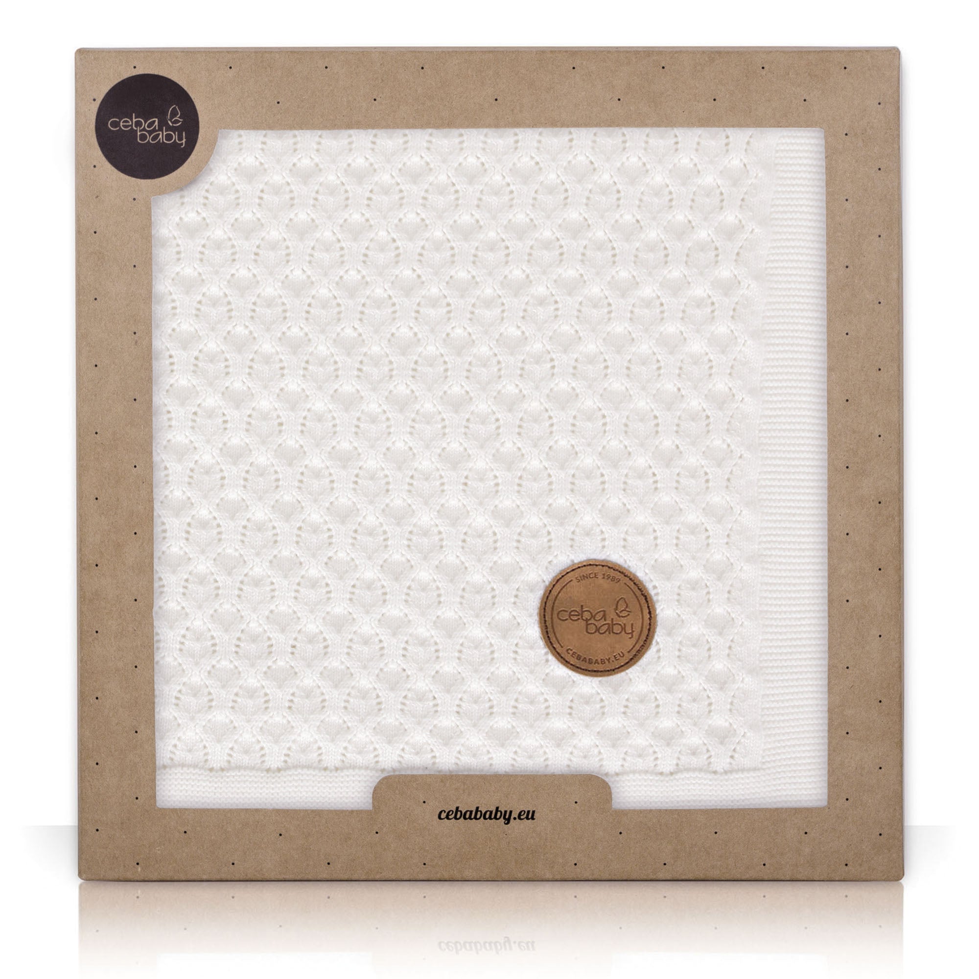 Ceba Baby patura bebelusi 90x90 cm 0m+ Fale Caramel 03