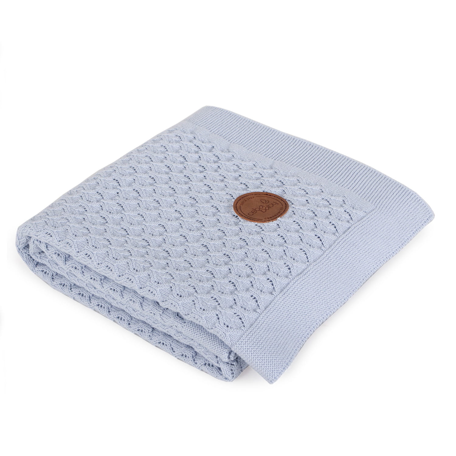 Ceba Baby patura bebelusi 90x90 cm 0m+, Fale Albastru 01