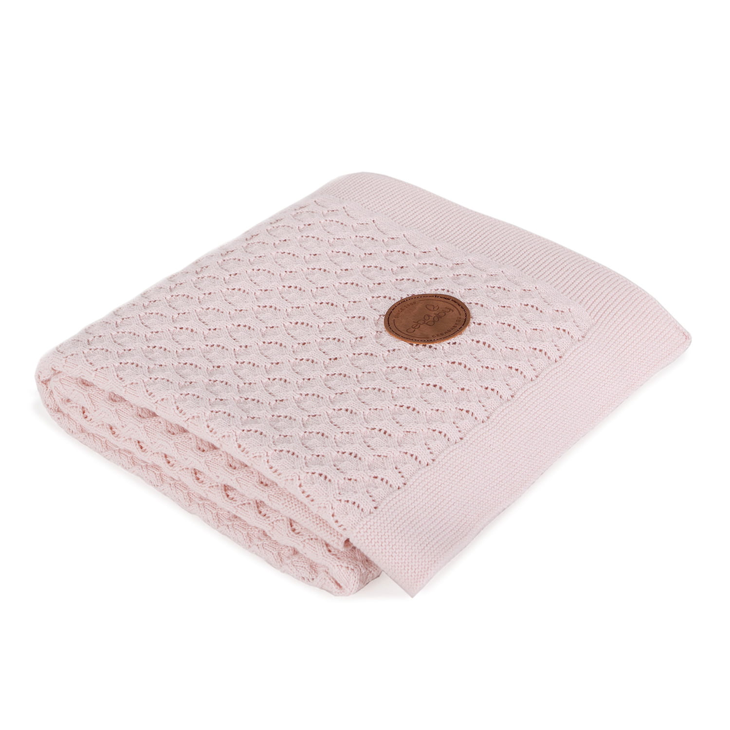 Ceba Baby patura bebelusi 90x90 cm in cutie cadou 0m+, Fale Roz 01