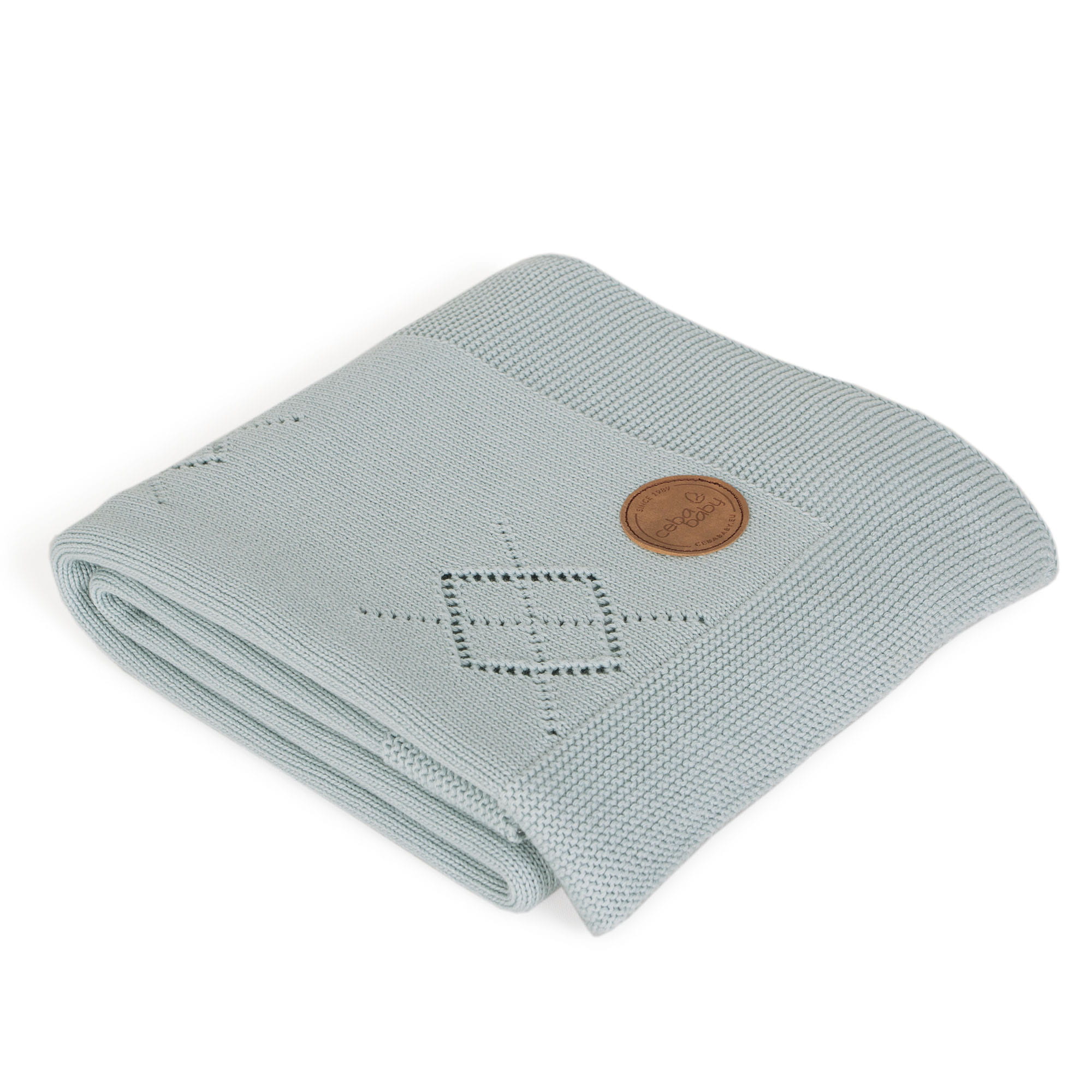 Ceba Baby patura bebelusi 90x90 cm 0m+, Romby Menta 01