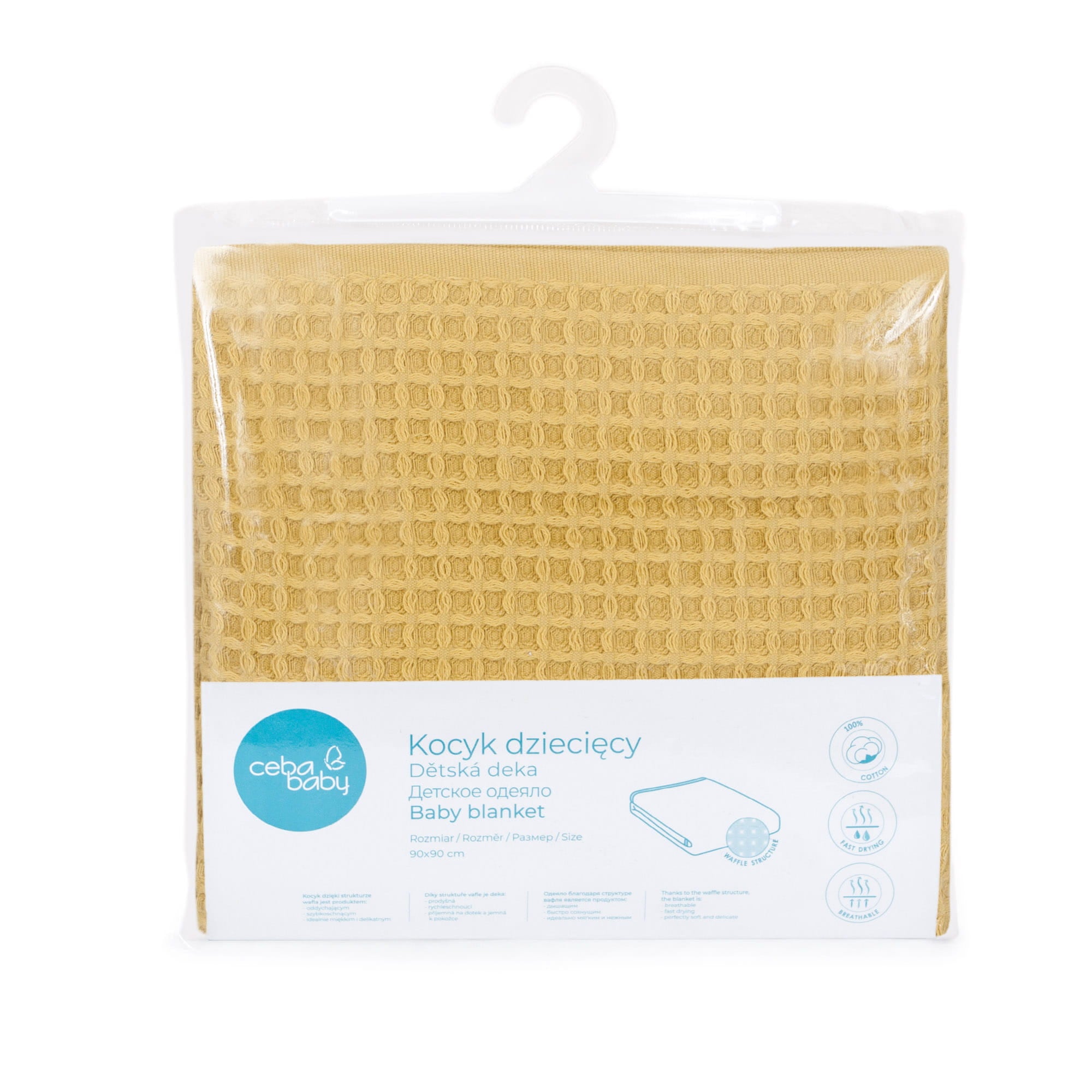 Ceba Baby patura bebelusi 90x90 cm Waffel Line 0m+ 03