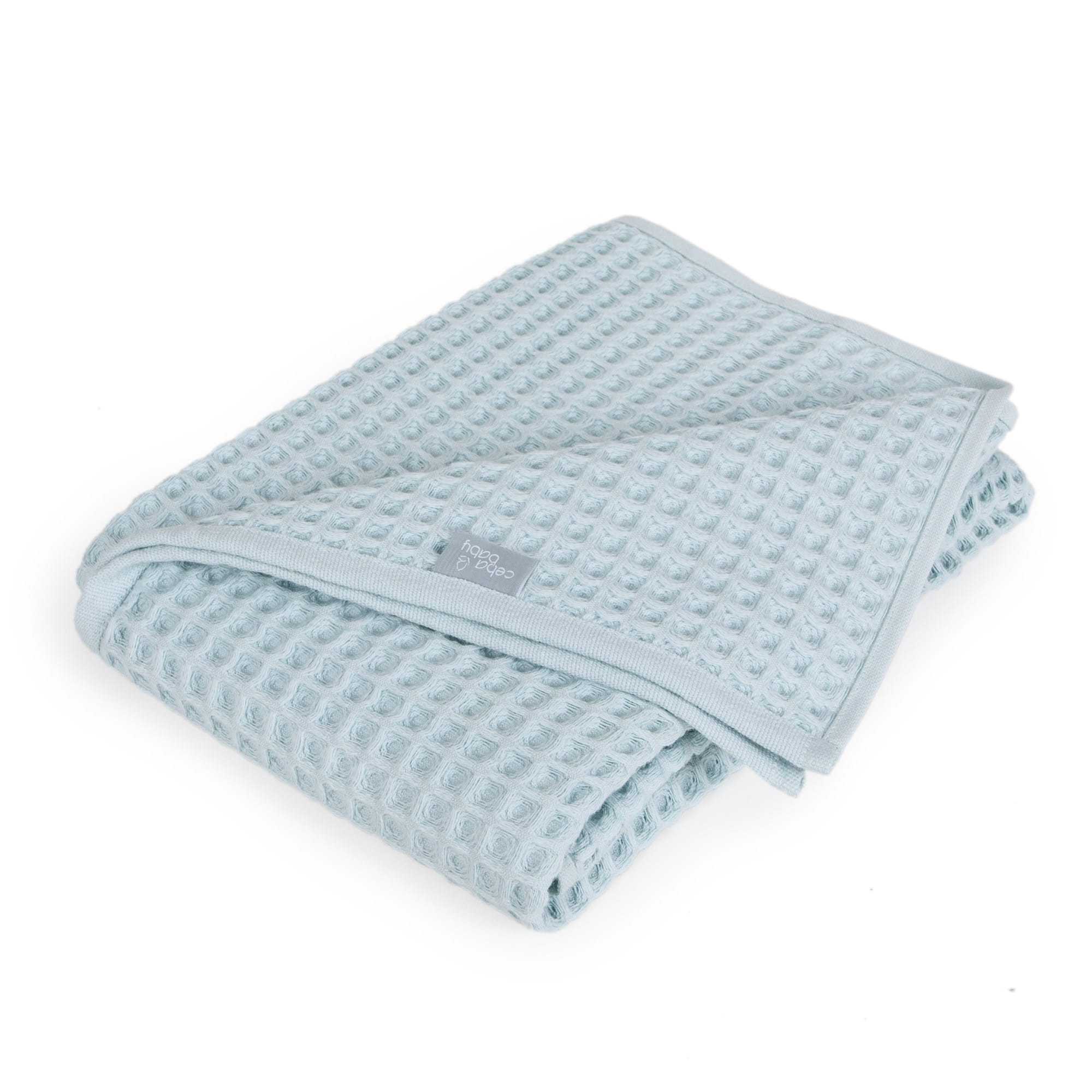 Ceba Baby patura bebelusi 90x90 cm Waffel Line Mist Blue 01