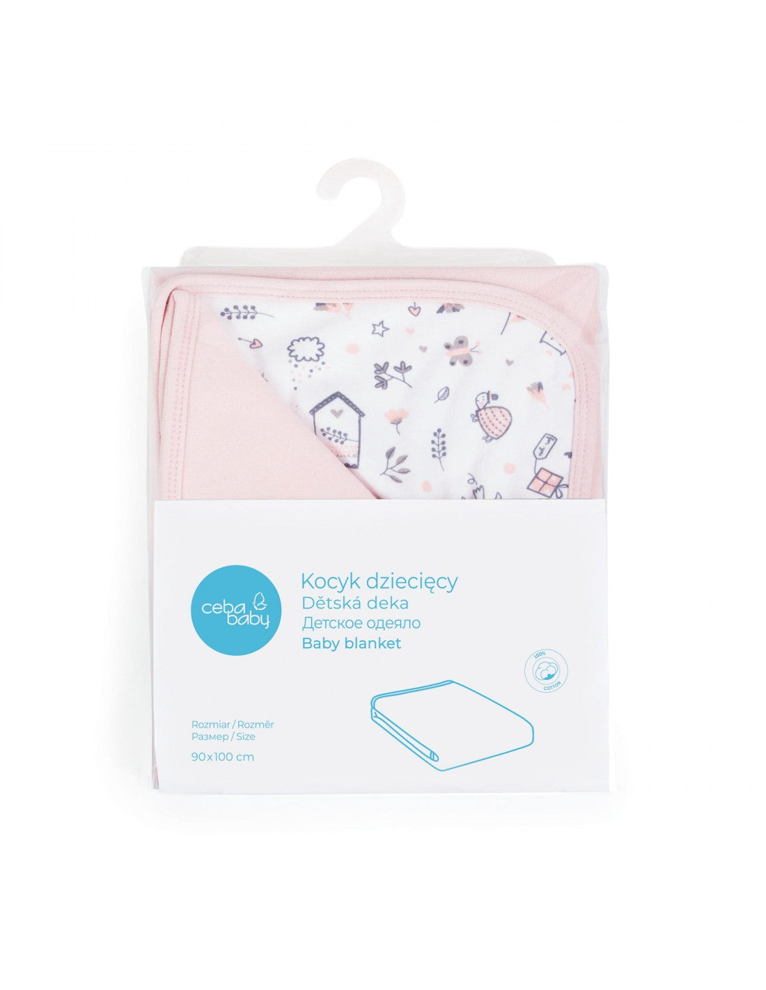 Ceba Baby patura cu doua fete 90x100 cm 0m+