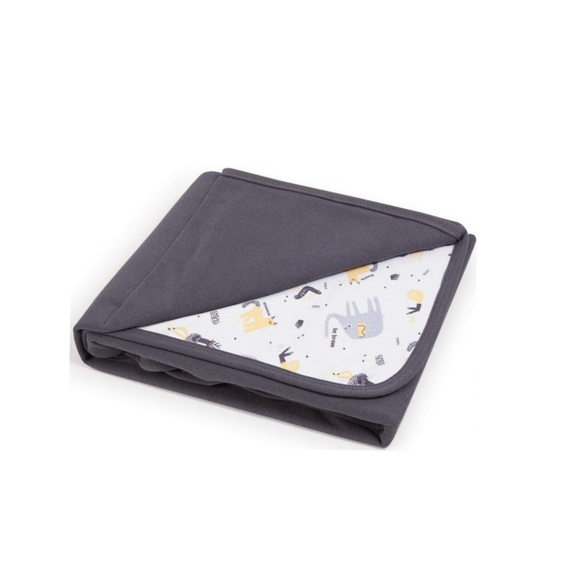 Ceba Baby patura cu doua fete 90x100 cm 0m+, Dark Grey 01 Imagine principală a produsului
