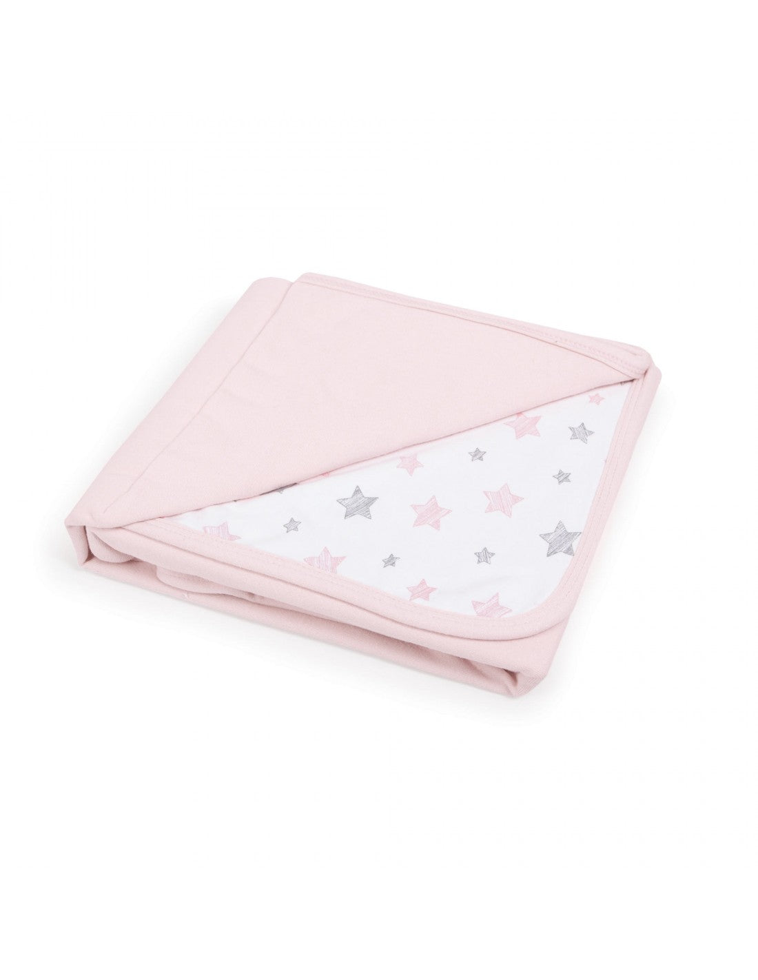 Ceba Baby patura cu doua fete 90x100 cm 0m+, Pink-Pink Stars 01 Imagine principală a produsului