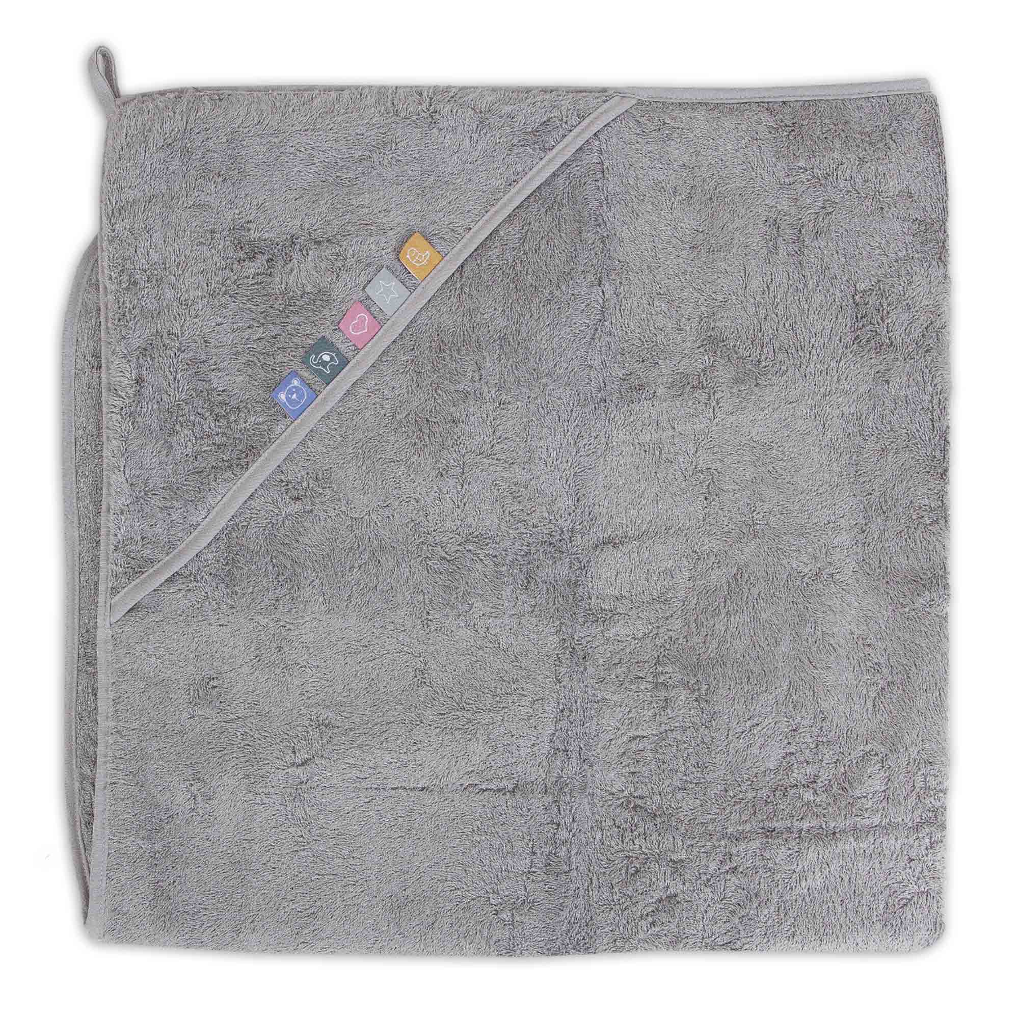 Ceba Baby prosop de baie 100x100 cm, Ecovero Gri 01