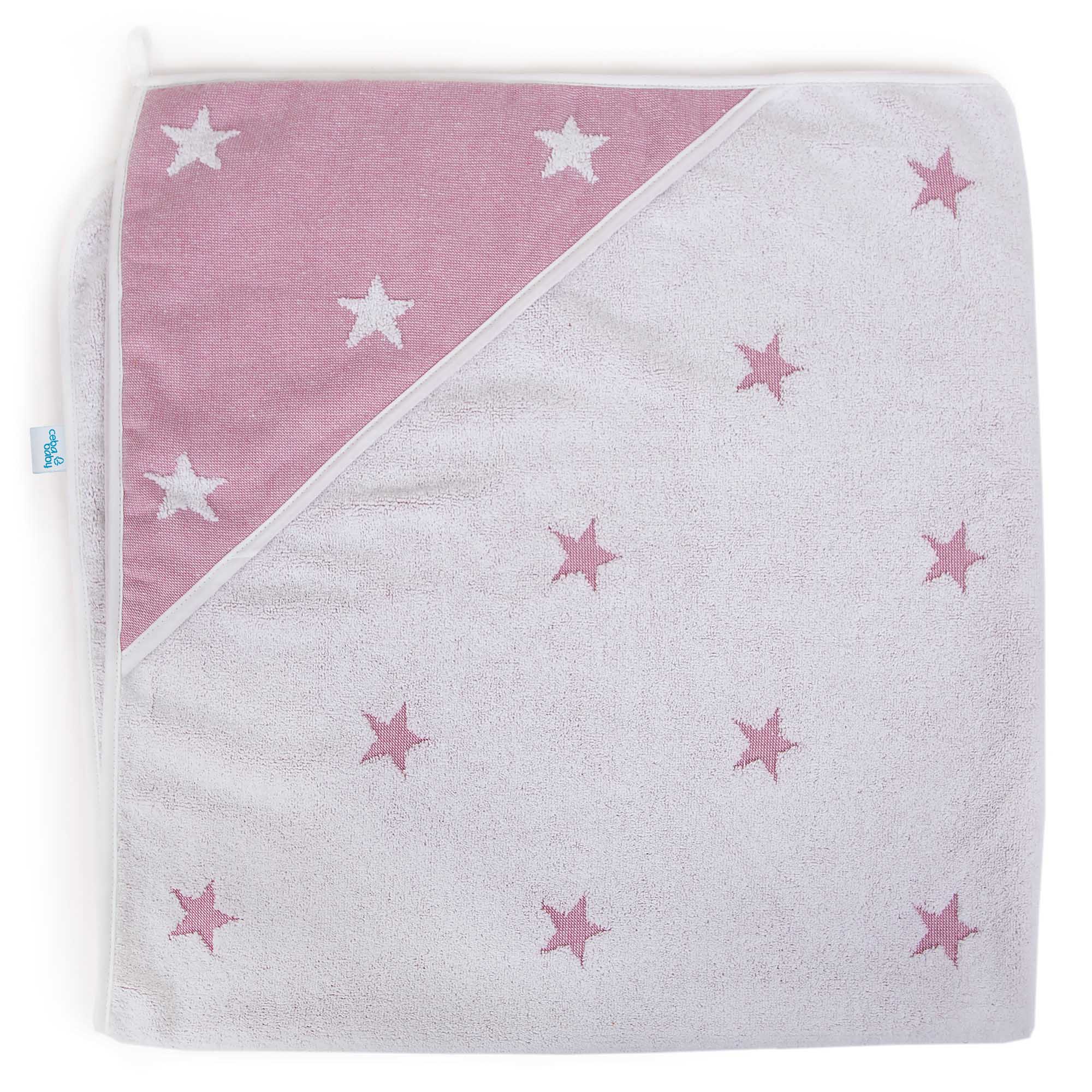 Ceba Baby prosop de baie 100x100 cm, Stars Pink Malange  Imagine principală a produsului
