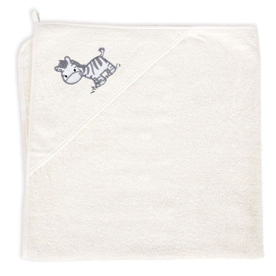 Ceba Baby prosop de baie 100x100 cm, Zebra Crem