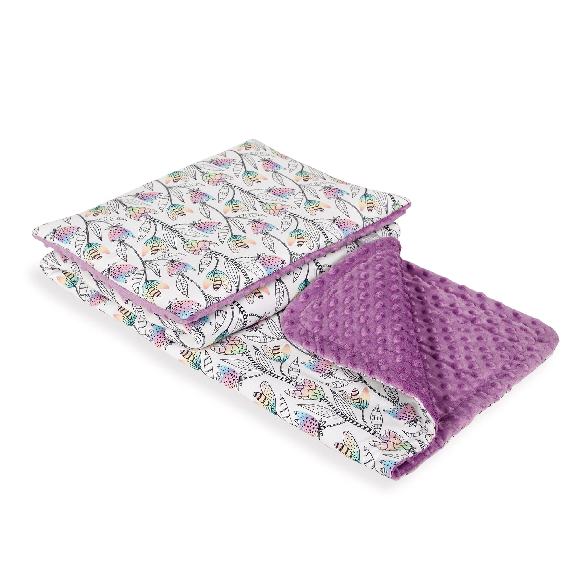 Ceba Baby set plapuma 75x100 si perna 30x40, Flower Power 01 Imagine principală a produsului