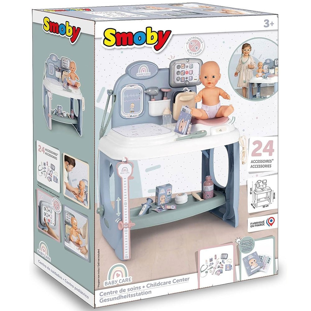 Smoby jucarie Centru de ingrijire Baby Care Center 3 ani+ Albastru