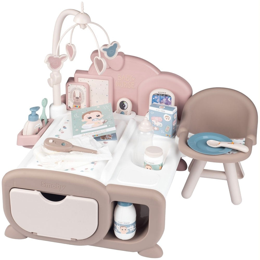 Smoby jucarie Centru de ingrijire Baby Nurse Cocoon Nursery 3 ani+ Crem Imagine principală a produsului