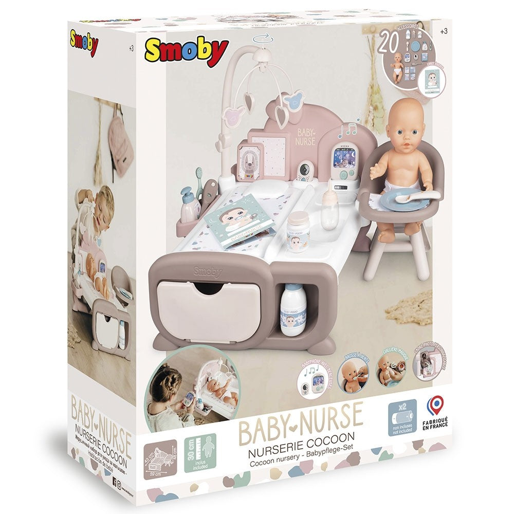 Smoby Centru de ingrijire pentru papusi Baby Nurse Cocoon Nursery 3 ani+ 