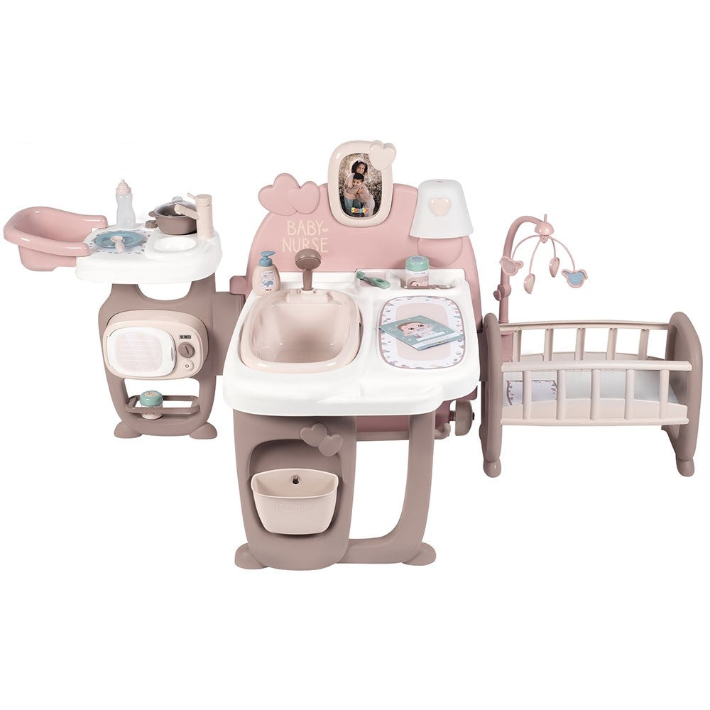 Smoby centru de ingrijire pentru papusi Baby Nurse Doll`s Play Center 3 ani+ Maro