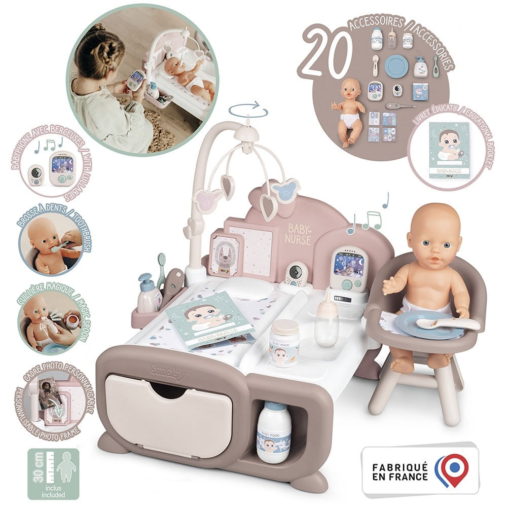 Smoby Centru de ingrijire pentru papusi Baby Nurse Cocoon Nursery 3 ani+ 