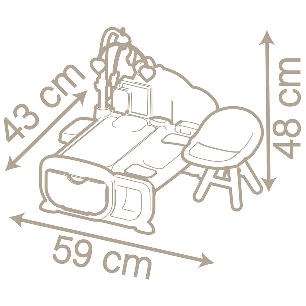 Smoby Centru de ingrijire pentru papusi Baby Nurse Cocoon Nursery 3 ani+ 
