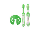 Chicco Set maseur gingie si periuta de dinti cu protectie 6m+ Verde