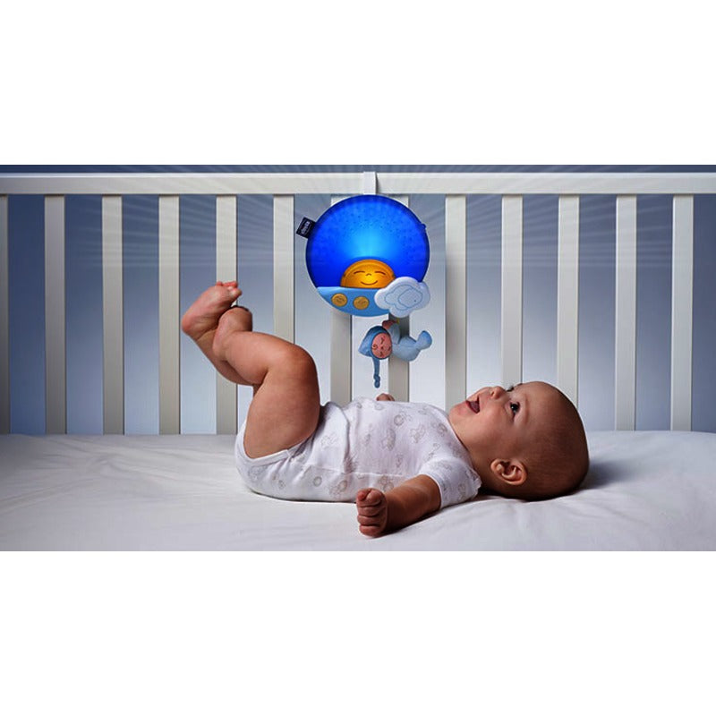 Chicco Proiector muzical pentru patut din lemn Sunset 0m+ Roz