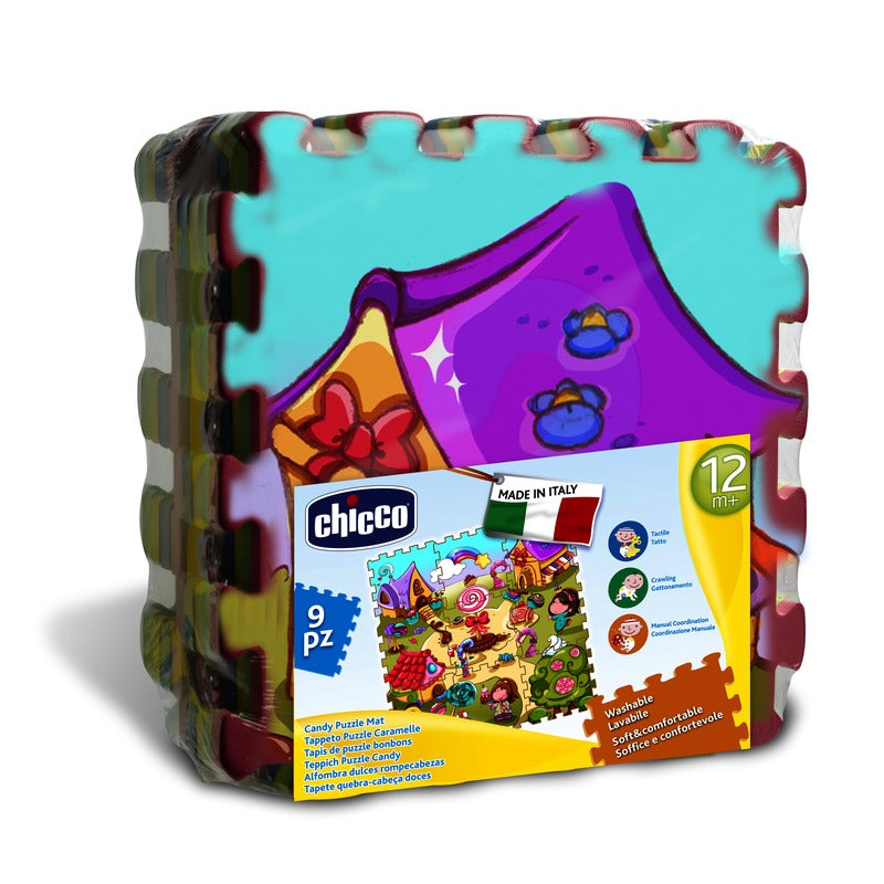 Chicco Covor tip puzzle 93 x 93 cm pentru 12m+  Candy village