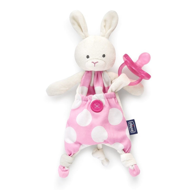 Chicco Pocket Friend suport suzeta si iepuras de plus 2in1 roz 01 Imagine principală a produsului