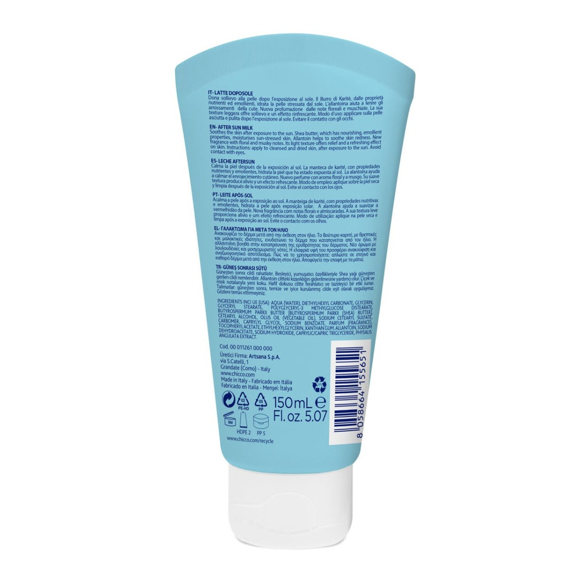 Chicco Baby Moments crema protecie dupa plaja AFTER SUN 150 ml 0m+