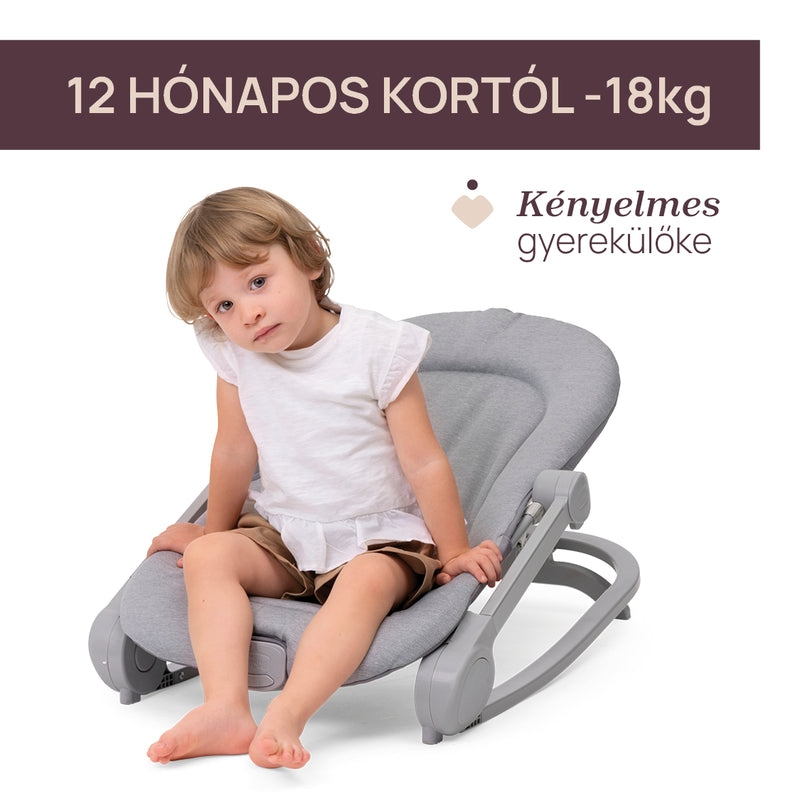 Chicco balansoar Mia Baby cu vibratii si muzica 0-18 kg Pebble