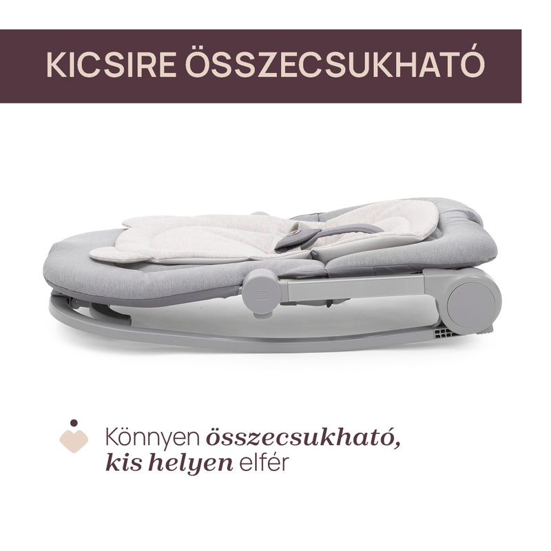 Chicco balansoar Mia Baby cu vibratii si muzica 0-18 kg Pebble Imagine secundară a produsului