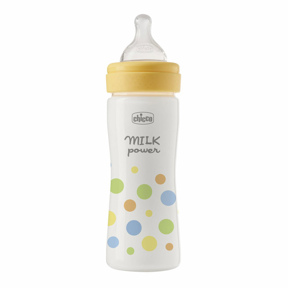 Chicco biberon anti-colic Perfect Easy 250 ml 2/2m+ Galben cu buline Imagine principală a produsului