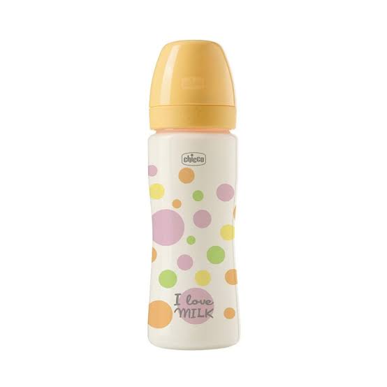 Chicco biberon anti-colic Perfect Easy 330 ml 3/4m+ Galben cu buline Imagine secundară a produsului