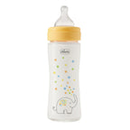 Chicco biberon sticla anti-colic Perfect Easy 240 ml 1/0m+ Unisex galben cu elefant